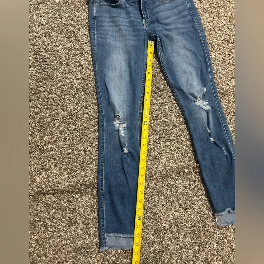 Hollister Women's Blue Distressed Skinny Jeans